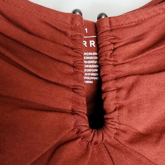 6X 30W Torrid Brown Foxy U Bar Off Shoulder Short Sleeve Top Stretch Plussize fi - Picture 4 of 7